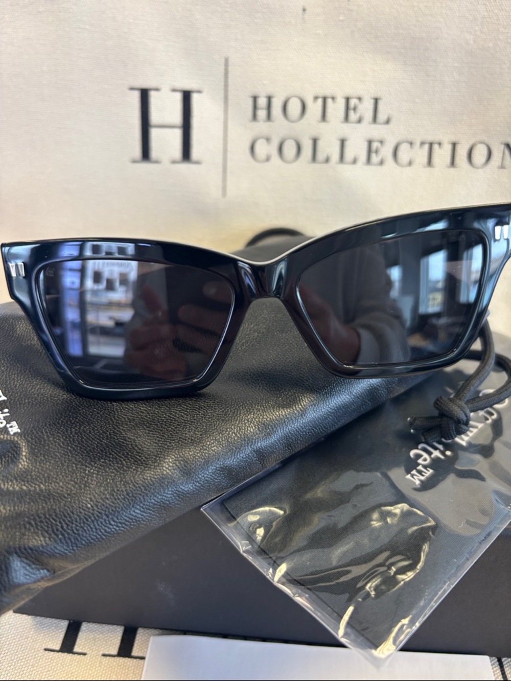Off-White Black Sunglasses with Dark Grey Lenses